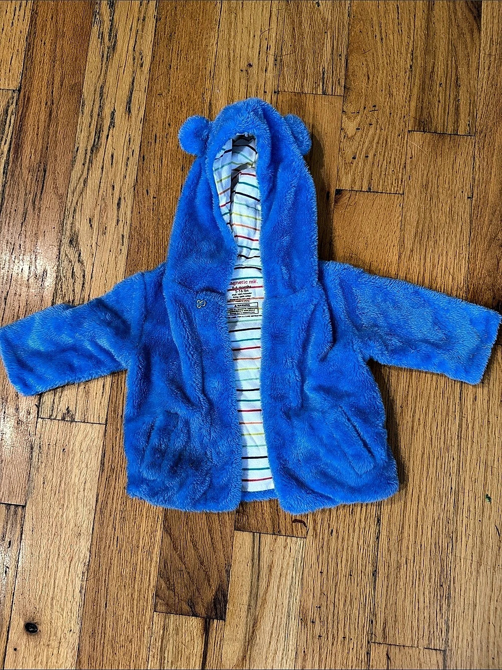 magnetic me Baby Blue Hooded Jacket 0-6 Months